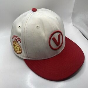 Vargas Campeones Venezula 1947 Hat Cream Red Fitted Size 7 3/8 Rings & Crwns